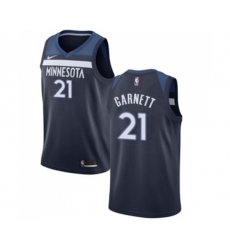 Minnesota Timberwolves #21 Kevin Garnett Swingman Navy Blue Road NBA Jersey - Icon Edition