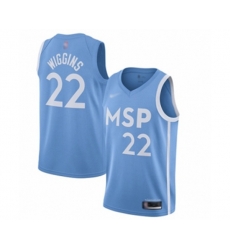 Minnesota Timberwolves #22 Andrew Wiggins Swingman Blue Basketball Jersey - 2019-20 City Edition
