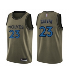 Minnesota Timberwolves #23 Jarrett Culver Swingman Green Salute to Service Basketball Jersey