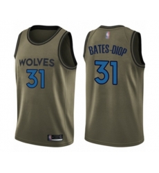 Minnesota Timberwolves #31 Keita Bates-Diop Swingman Green Salute to Service Basketball Jersey