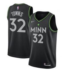 Minnesota Timberwolves #32 Karl-Anthony Towns Nike Black 2020-21 Swingman Player Jersey