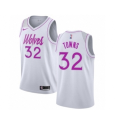 Minnesota Timberwolves #32 Karl-Anthony Towns White Swingman Jersey - Earned Edition