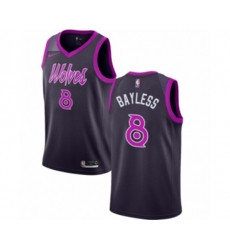 Minnesota Timberwolves #8 Jerryd Bayless Authentic Purple NBA Jersey - City Edition