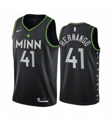 Nike Timberwolves #41 Juancho Hernangomez Black NBA Swingman 2020-21 City Edition Jersey