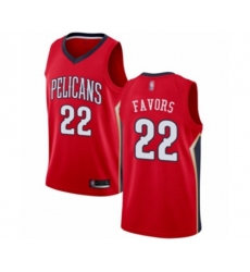 New Orleans Pelicans #22 Derrick Favors Swingman Red Basketball Jersey Statement Edition