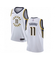 Indiana Pacers #11 Domantas Sabonis Swingman White NBA Jersey - Association Edition
