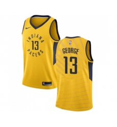 Indiana Pacers #13 Paul George Swingman Gold Basketball Jersey Statement Edition