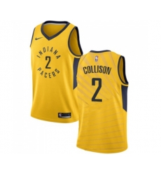 Indiana Pacers #2 Darren Collison Authentic Gold Basketball Jersey Statement Edition