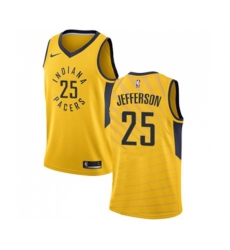 Indiana Pacers #25 Al Jefferson Authentic Gold NBA Jersey Statement Edition