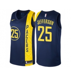Indiana Pacers #25 Al Jefferson Authentic Navy Blue NBA Jersey - City Edition