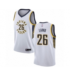 Indiana Pacers #26 Jeremy Lamb Swingman White Basketball Jersey - Association Edition
