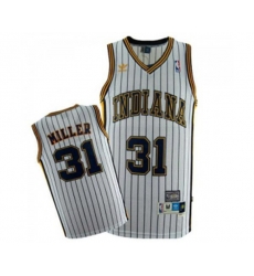 Indiana Pacers #31 Reggie Miller Authentic White Throwback Basketball Jersey