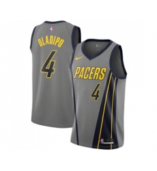 Indiana Pacers #4 Victor Oladipo Swingman Gray Basketball Jersey - City Edition