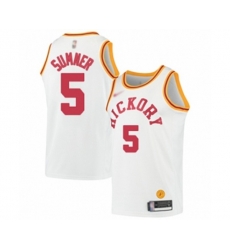 Indiana Pacers #5 Edmond Sumner Swingman White Hardwood Classics Basketball Jersey