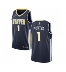Denver Nuggets #1 Michael Porter Authentic Navy Blue Basketball Jersey - Icon Edition