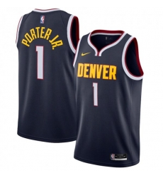 Denver Nuggets #1 Michael Porter Jr. Nike Navy 2020-21 Swingman Jersey