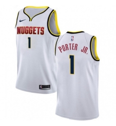 Denver Nuggets #1 Michael Porter Jr. White NBA Swingman Association Edition Jersey