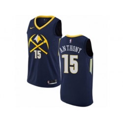 Denver Nuggets #15 Carmelo Anthony Authentic Navy Blue NBA Jersey - City Edition