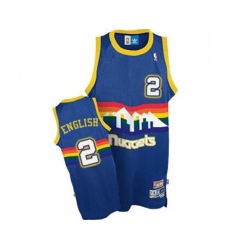 Denver Nuggets #2 Alex English Authentic Light Blue Throwback Basketball Jersey