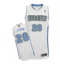 Denver Nuggets #20 Tyler Lydon Authentic White Home NBA Jersey
