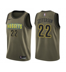 Denver Nuggets #22 Richard Jefferson Swingman Green Salute to Service NBA Jersey