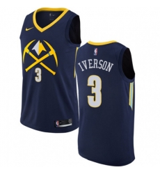Denver Nuggets #3 Allen Iverson Swingman Navy Blue NBA Jersey - City Edition