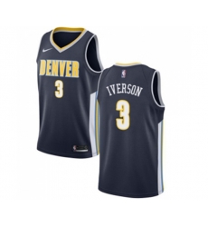 Denver Nuggets #3 Allen Iverson Swingman Navy Blue Road NBA Jersey - Icon Edition