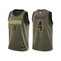 Denver Nuggets #4 Paul Millsap Green Salute to Service NBA Swingman Jersey