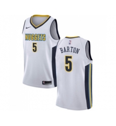 Denver Nuggets #5 Will Barton Authentic White Basketball Jersey - Association Edition Denver Nuggets #5 Will Barton Authentic White Basketball Jersey - Association Edition