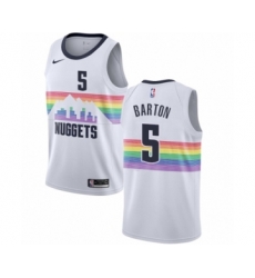 Denver Nuggets #5 Will Barton Swingman White NBA Jersey - City Edition