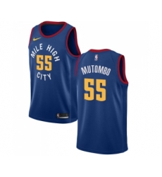 Denver Nuggets #55 Dikembe Mutombo Swingman Light Blue Alternate NBA Jersey Statement Edition