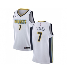 Denver Nuggets #7 Trey Lyles Authentic White Basketball Jersey - Association Edition