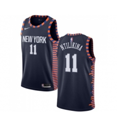 New York Knicks #11 Frank Ntilikina Swingman Navy Blue Basketball Jersey - 2018-19 City Edition