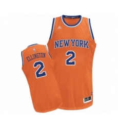 New York Knicks #2 Wayne Ellington Swingman Orange Alternate Basketball Jersey