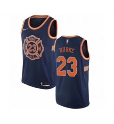 New York Knicks #23 Trey Burke Authentic Navy Blue NBA Jersey - City Edition
