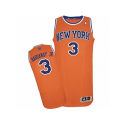 New York Knicks #3 Tim Hardaway Jr. Authentic Orange Alternate NBA Jerse