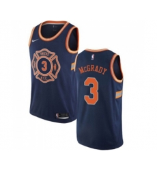 New York Knicks #3 Tracy McGrady Swingman Navy Blue NBA Jersey - City Edition