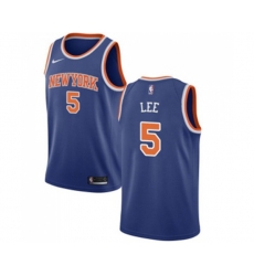 New York Knicks #5 Courtney Lee Swingman Royal Blue NBA Jersey - Icon Edition