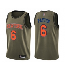 New York Knicks #6 Elfrid Payton Swingman Green Salute to Service Basketball Jersey