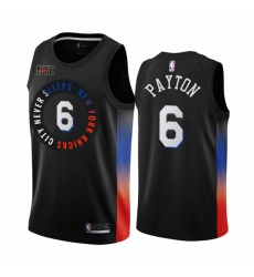 Nike Knicks #6 Elfrid Payton Black NBA Swingman 2020-21 City Edition Jersey