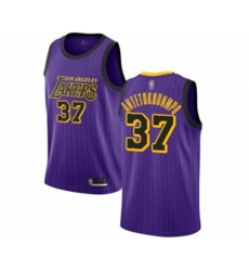 Los Angeles Lakers #37 Kostas Antetokounmpo Authentic Purple Basketball Jersey - City Edition