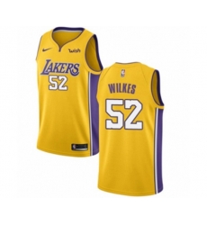 Los Angeles Lakers #52 Jamaal Wilkes Swingman Gold Home Basketball Jersey - Icon Edition