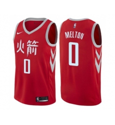 Houston Rockets #0 DeAnthony Melton Authentic Red NBA Jersey - City Edition