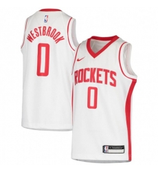 Houston Rockets #0 Russell Westbrook Nike White 2020-21 Swingman Jersey