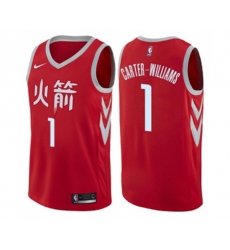 Houston Rockets #1 Michael Carter-Williams Swingman Red NBA Jersey - City Edition