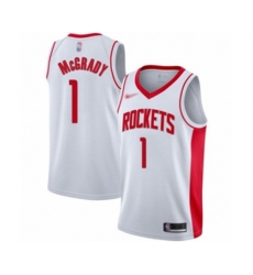 Houston Rockets #1 Tracy McGrady Swingman White Finished Basketball Jersey - Association Edition