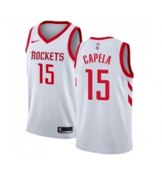 Houston Rockets #15 Clint Capela Authentic White Home Basketball Jersey - Association Edition