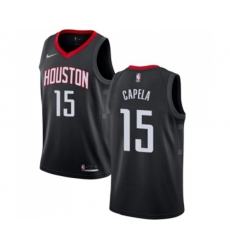 Houston Rockets #15 Clint Capela Swingman Black Alternate NBA Jersey Statement Edition