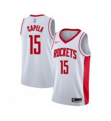 Houston Rockets #15 Clint Capela Swingman White Finished Basketball Jersey - Association Edition