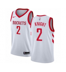 Houston Rockets #2 Brandon Knight Authentic White NBA Jersey - Association Edition